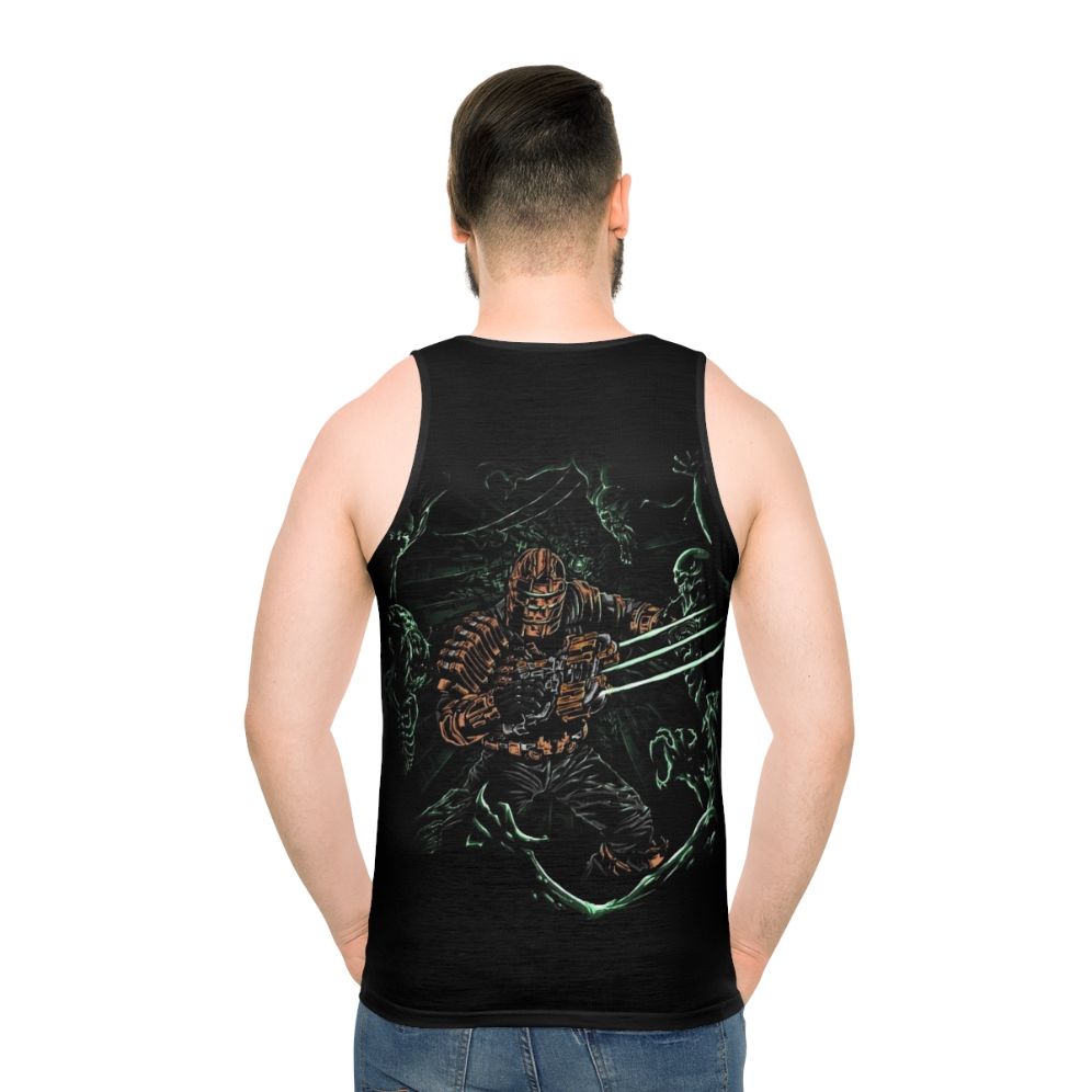 Unisex Necro Nightmare Horror Gaming Tank Top - men back