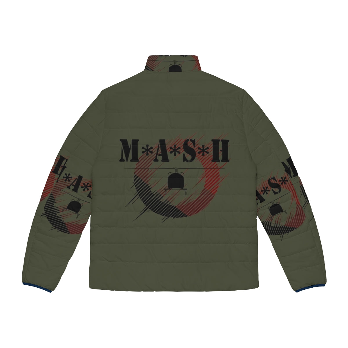 Mash Puffer Jacket with Mash TV Show Inspired Design - Back