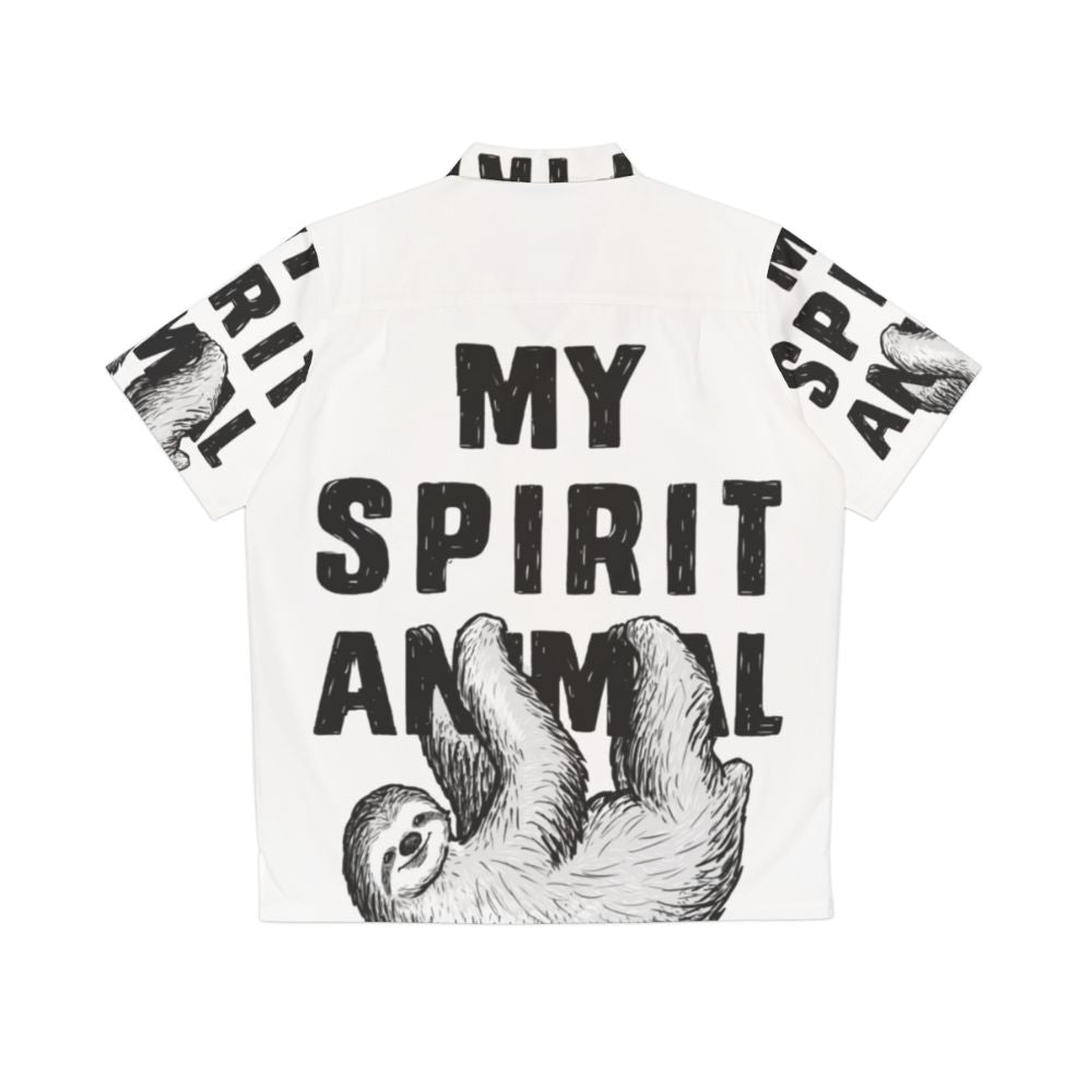 Sloth My Spirit Animal Hawaiian Shirt - Back