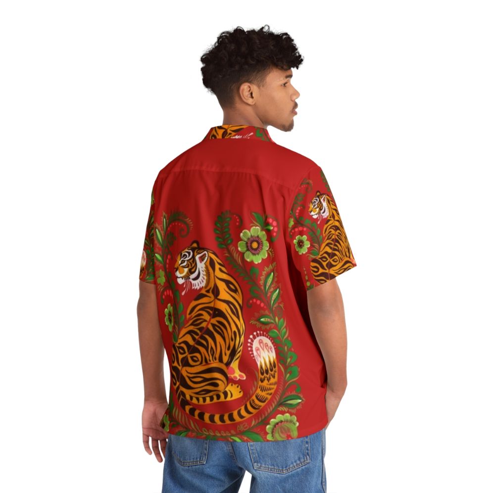 Vibrant tiger print hawaiian shirt - People Back