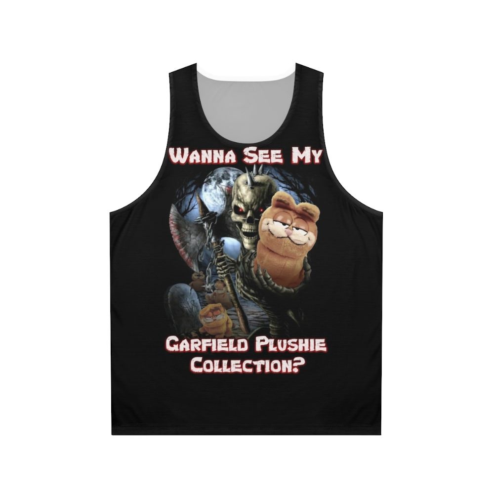 Quirky Garfield graphic unisex tank top