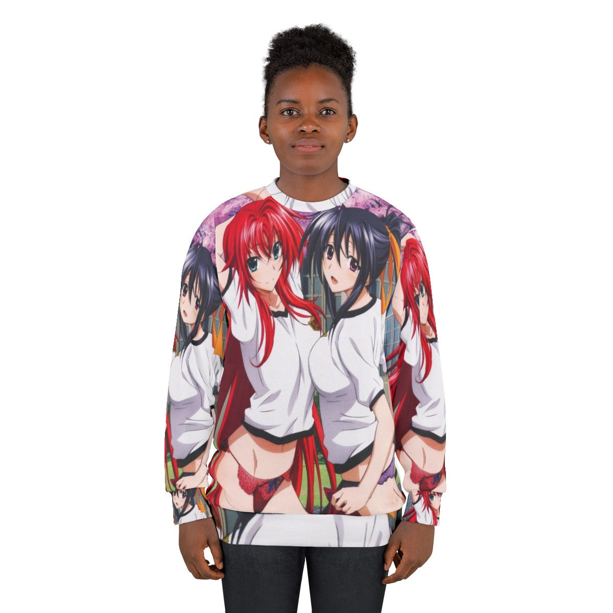 Highschool DxD Anime Sweatshirt with Rias and Akeno - women