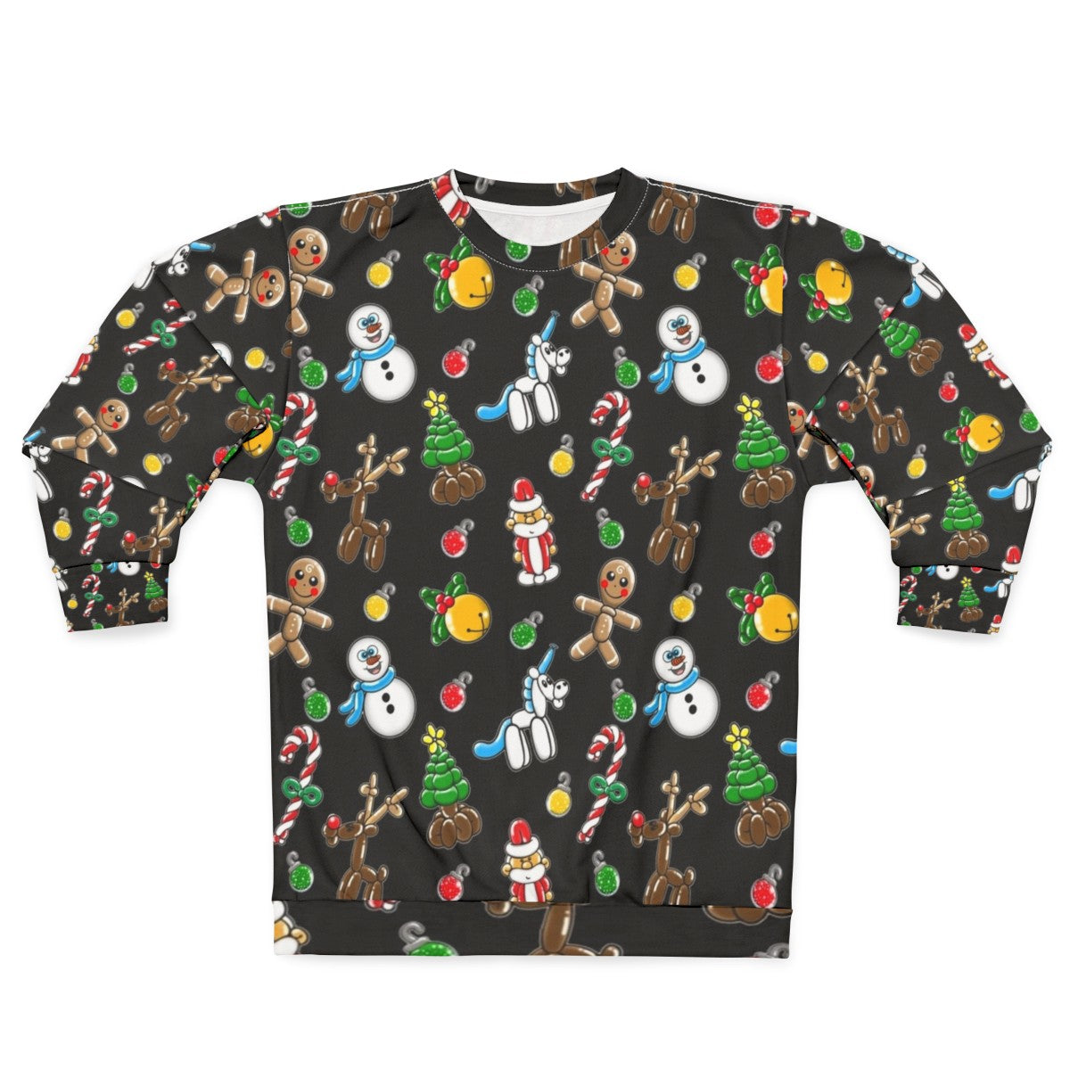 Christmas balloon sweatshirt with colorful balloons