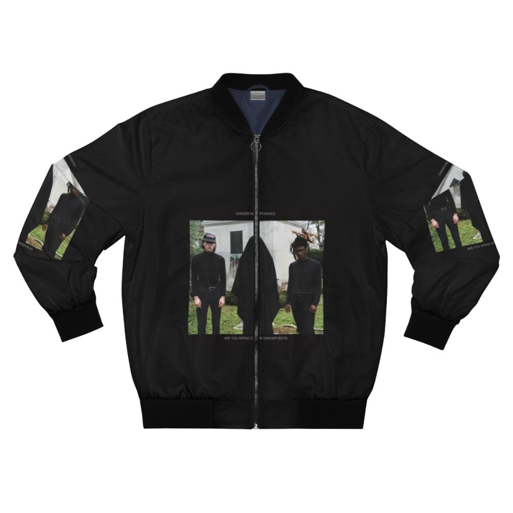 Danger Bomber Jacket with Music, Birds, and Diamonds