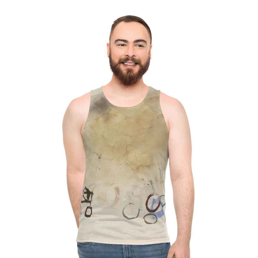 Avant garde minimalist unisex tank top with John Cage inspired design - men