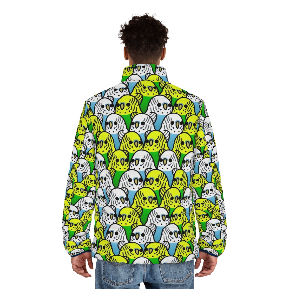 Budgie Squad 1 Too Many Birds Puffer Jacket - men back