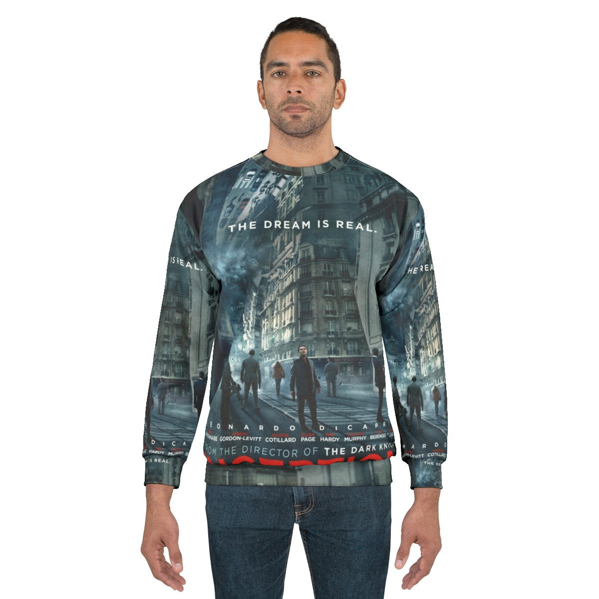 Inception Dream Sweatshirt featuring a graphic design inspired by the Christopher Nolan film - men