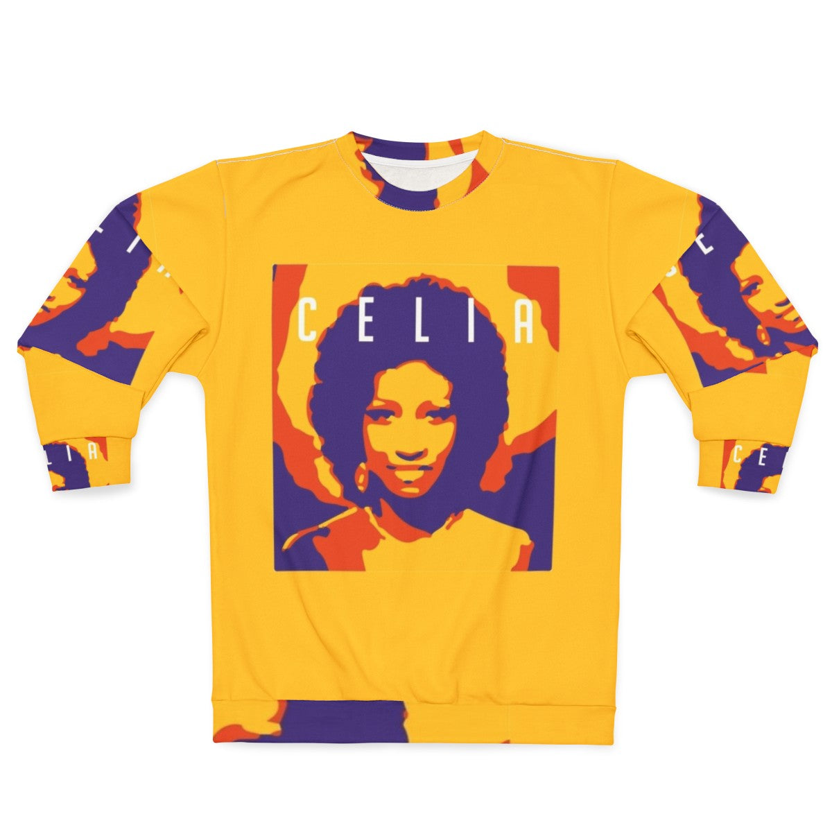 Celia Cruz-inspired latin pop art sweatshirt