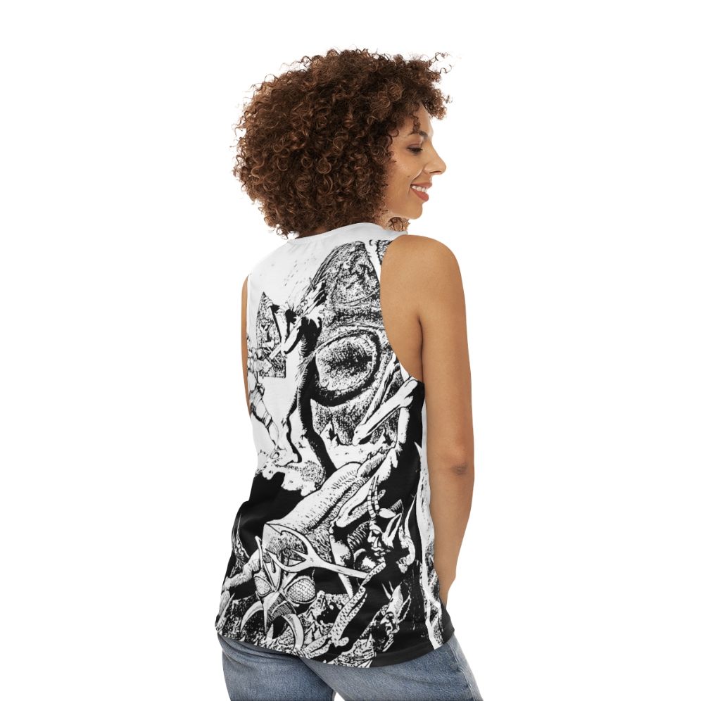 Paladin in Hell Unisex Fantasy Tank Top - women back