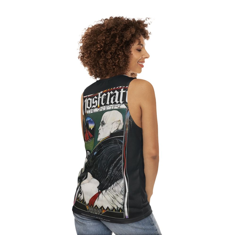 Vintage Nosferatu movie poster unisex tank top - women back