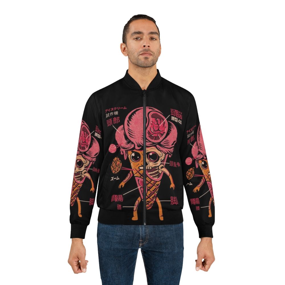 Stylish ice cream kaiju bomber jacket with a retro Japanese design - Lifestyle