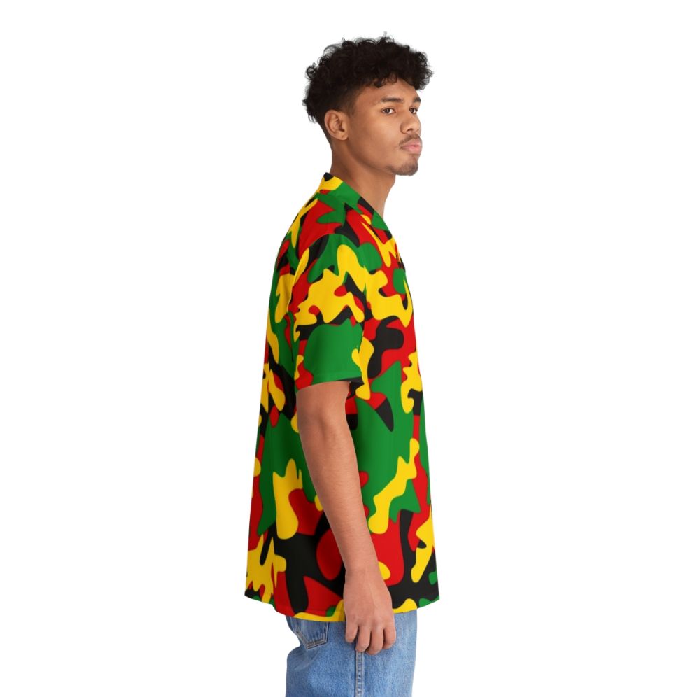 Vibrant reggae camo Hawaiian shirt - People Pight