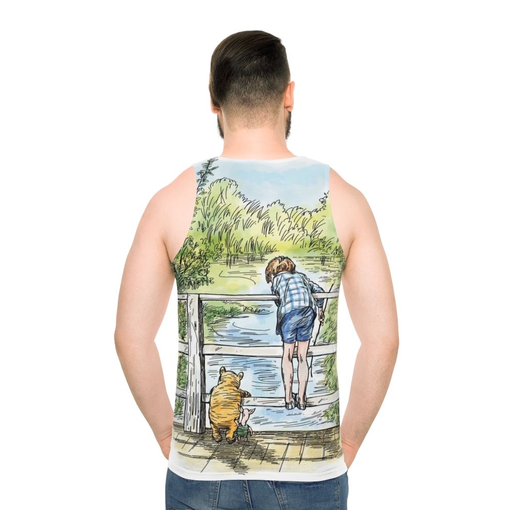 Winnie The Pooh Unisex Tank Top with Classic Illustration - men back