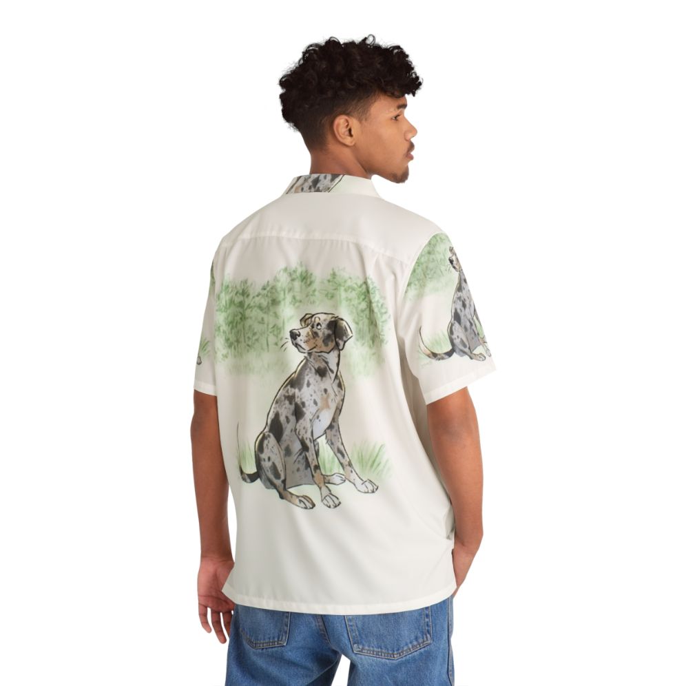 Catahoula Leopard Dog Hawaiian Shirt - People Back