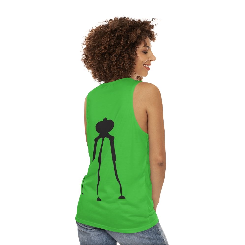 Tripod alien science fiction unisex tank top - women back