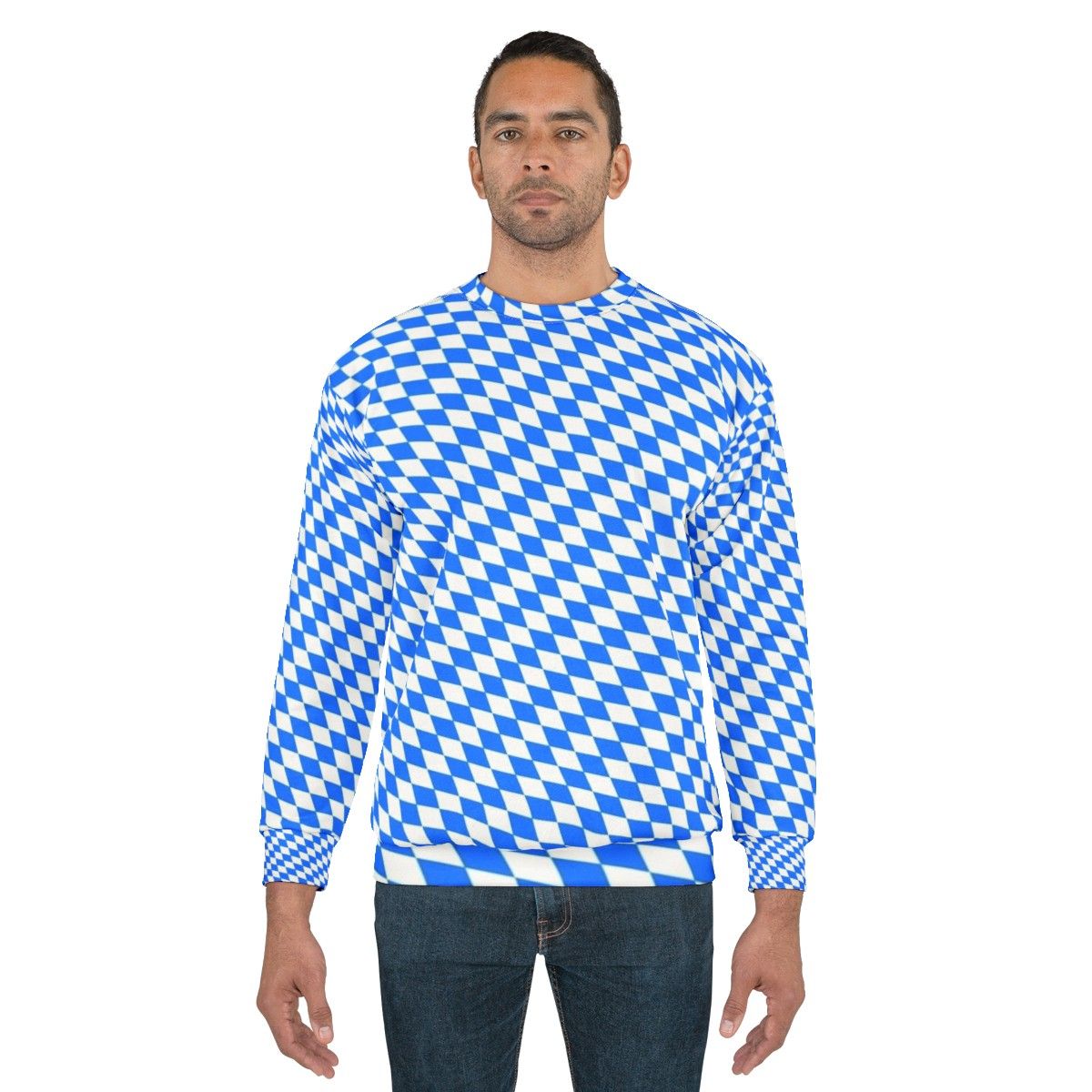 Bavarian Diamond Flag Pattern Sweatshirt - men