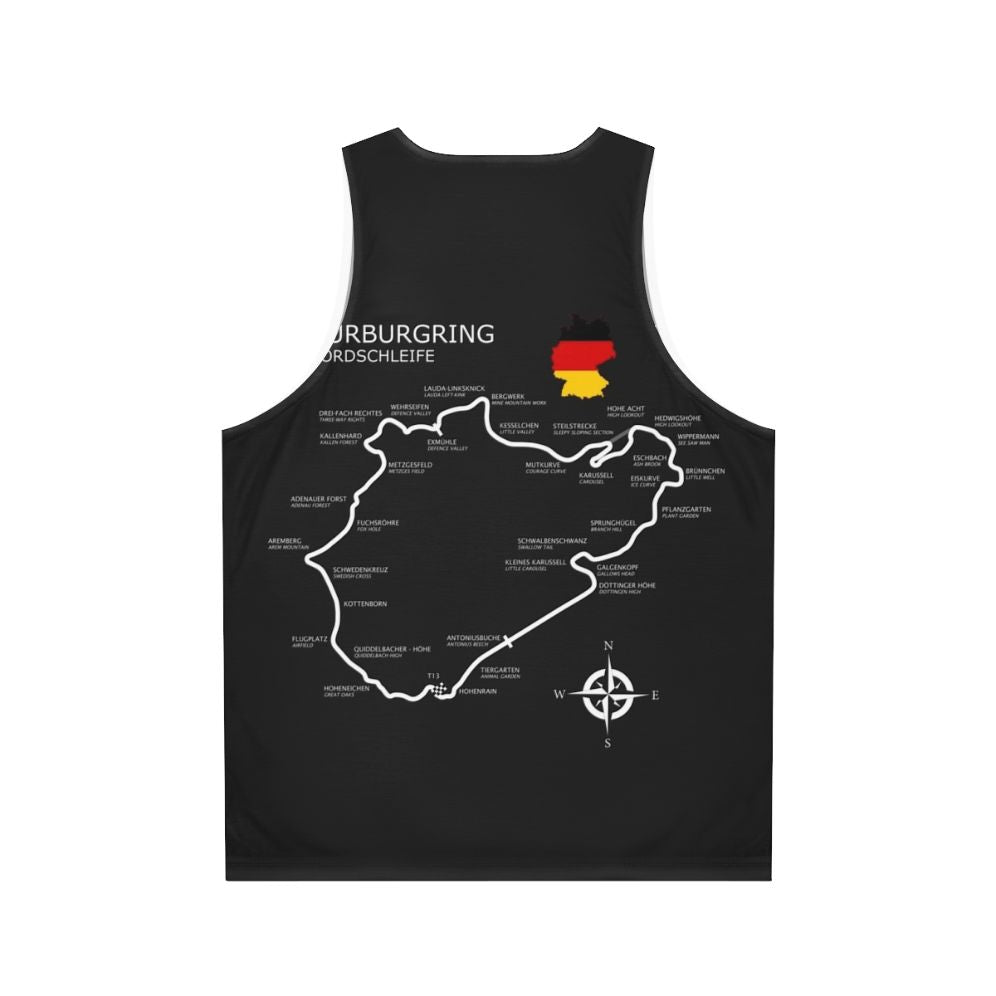 Nurburgring Nordschleife Formula 1 Racing Unisex Tank Top - Back