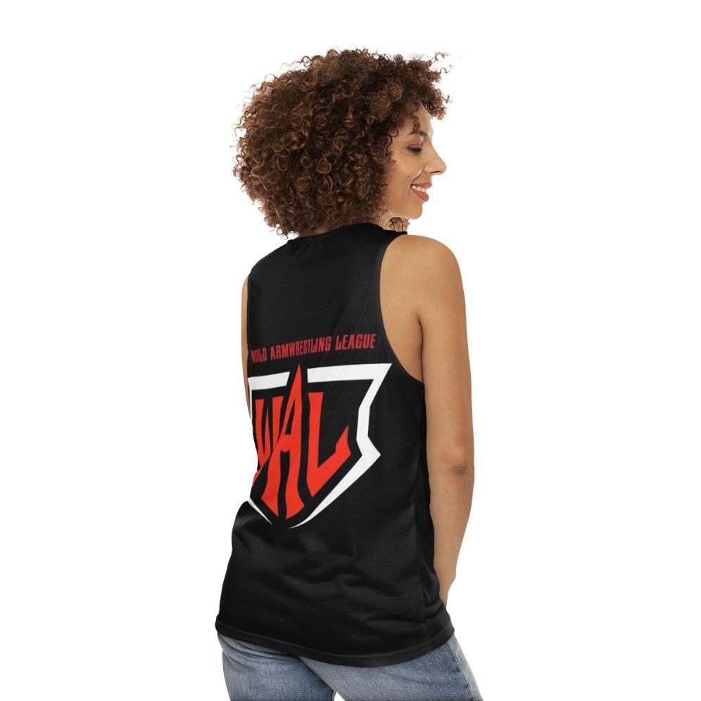 Unisex arm wrestling tank top - women back