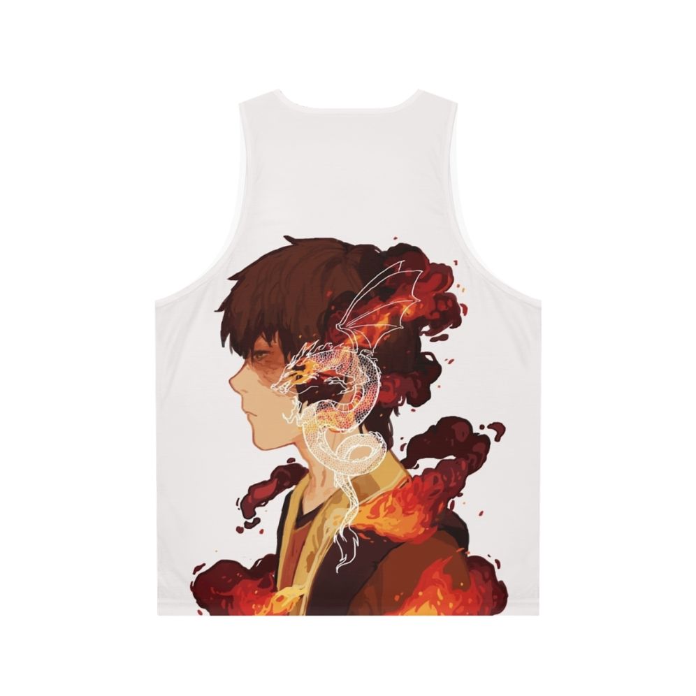 Zuko Unisex Avatar the Last Airbender Firebender Dragon Tank Top - Back