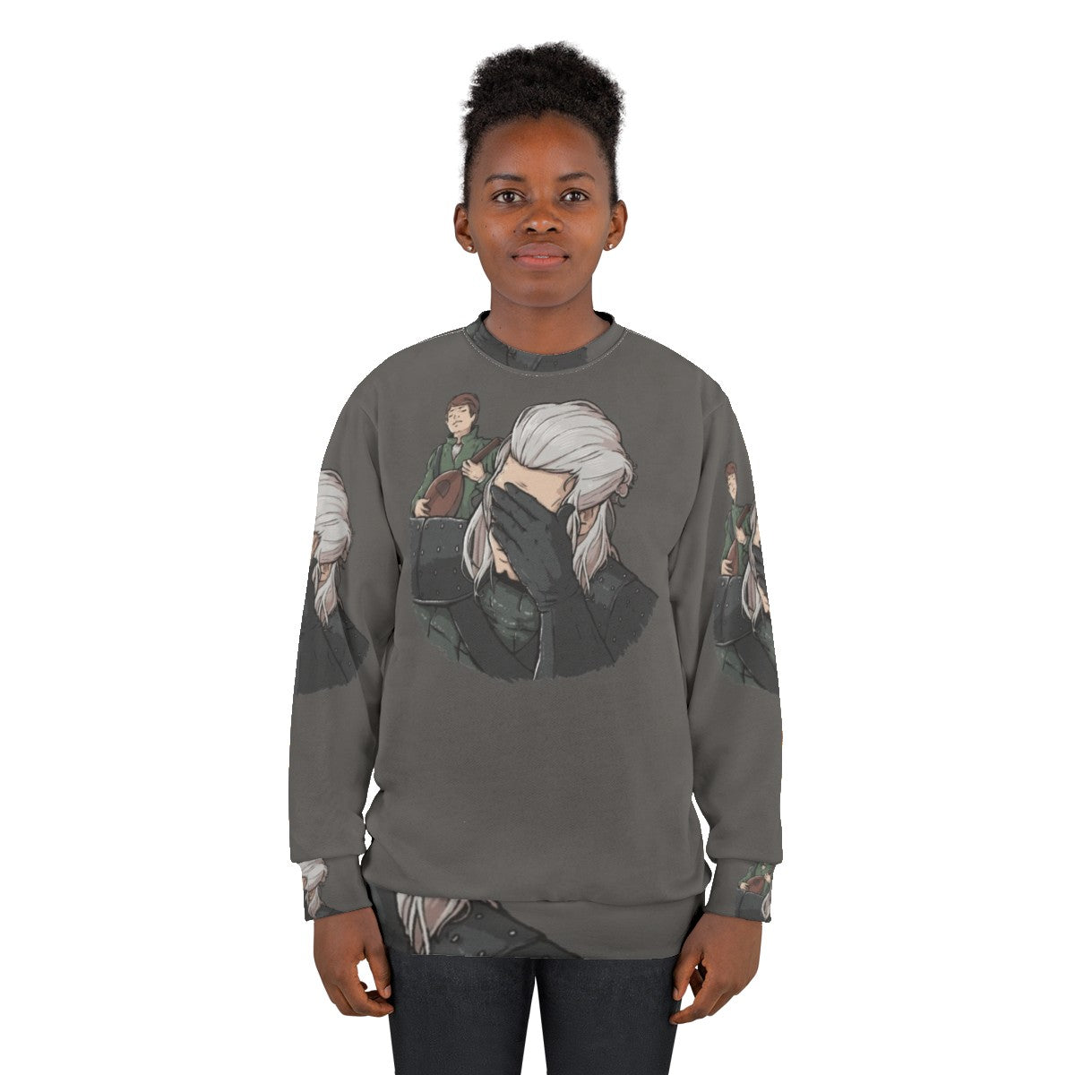 Geralt of Rivia Face Palm Sweatshirt - The Witcher Merchandise - women