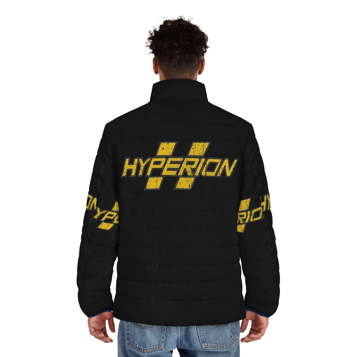 Hyperion Sci-Fi Puffer Jacket for Gamers - men back