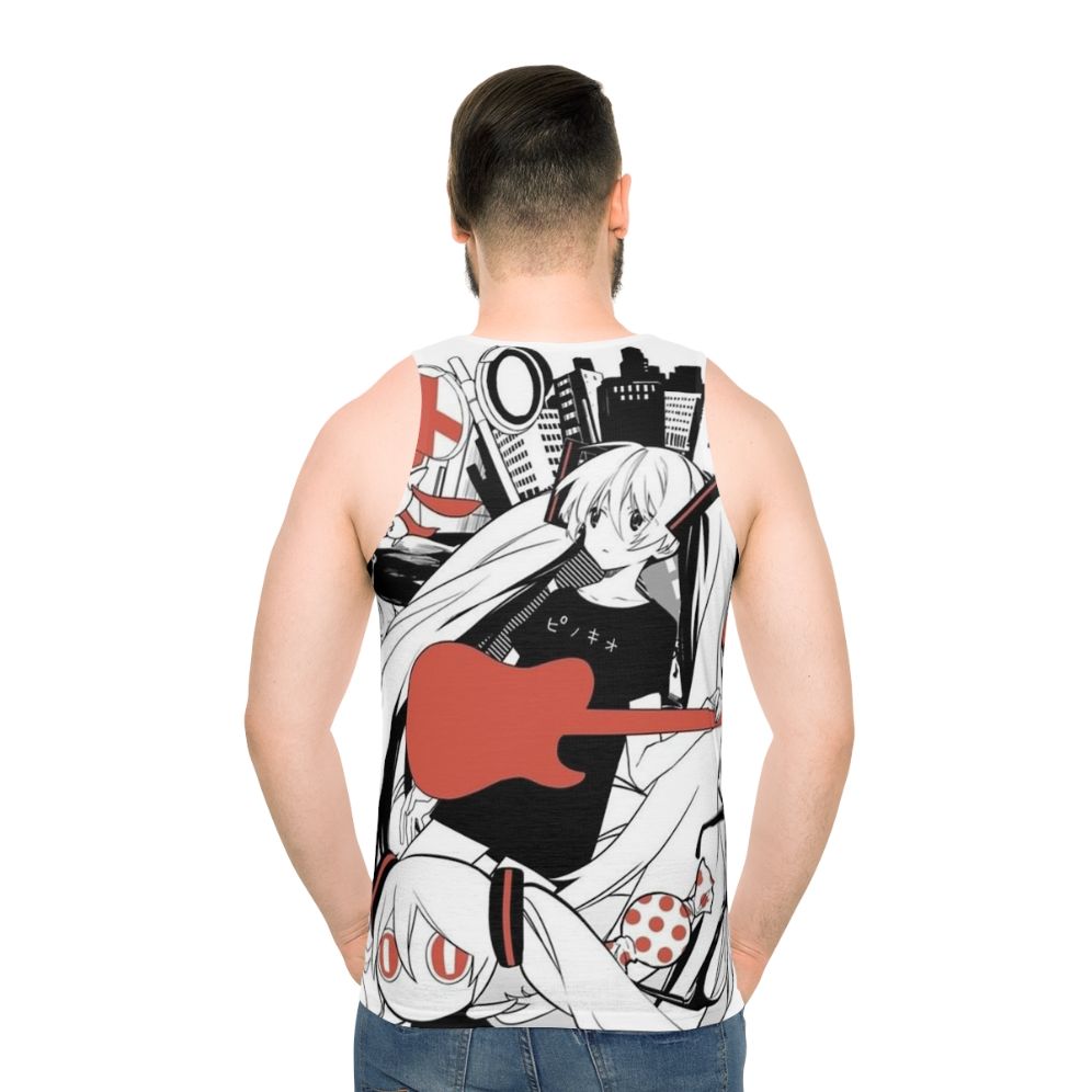 Hatsune Miku Anime Inspired Unisex Tank Top - men back