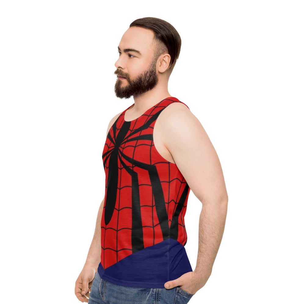 Ben And May Unisex Spider-Man Inspired Tank Top - men side