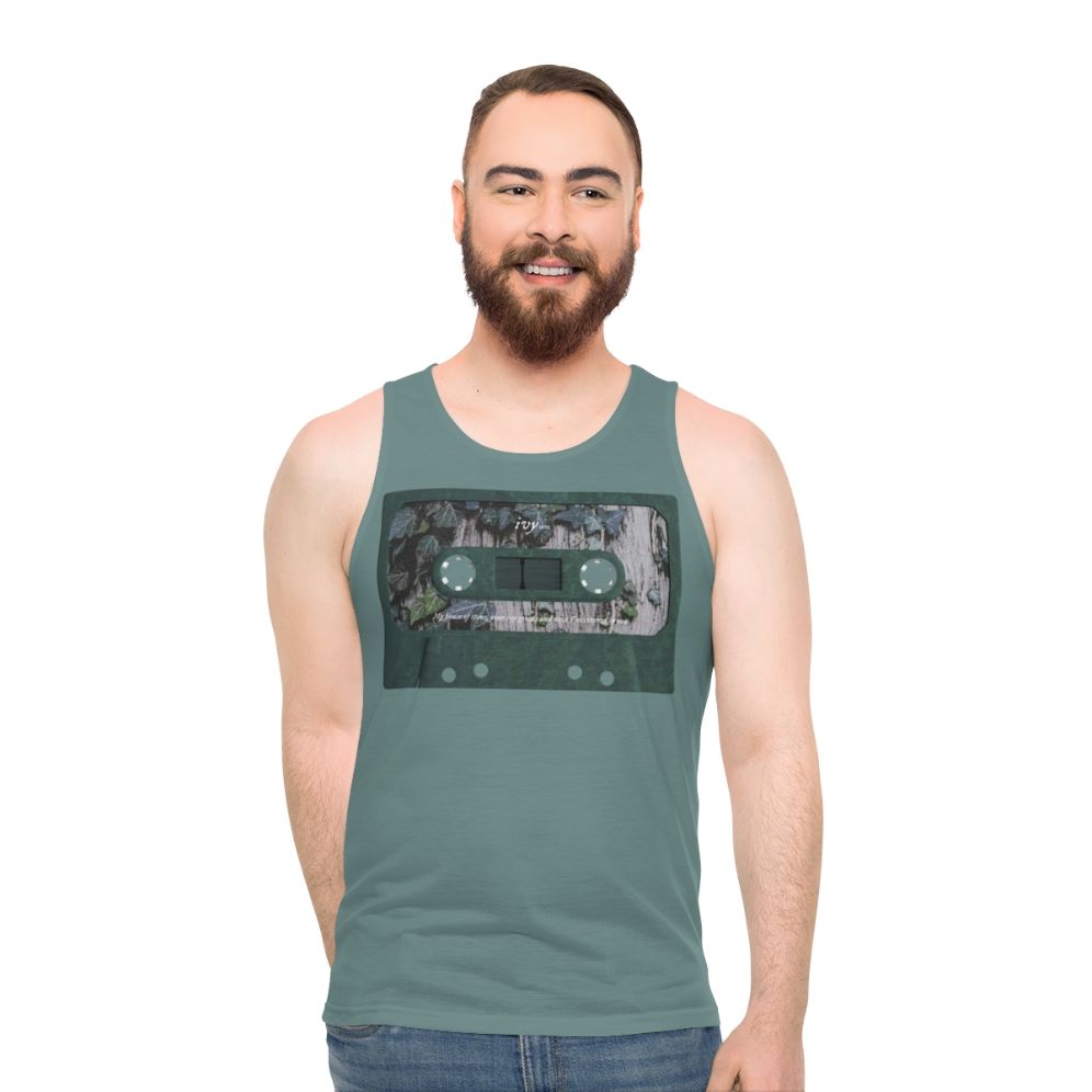 Unisex cassette tank top featuring nature-inspired design - men