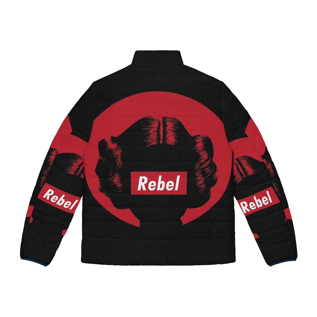 Rebel Puffer Jacket 3 - Vintage Inspired Puffer Jacket for Cult Movie Lovers - Back