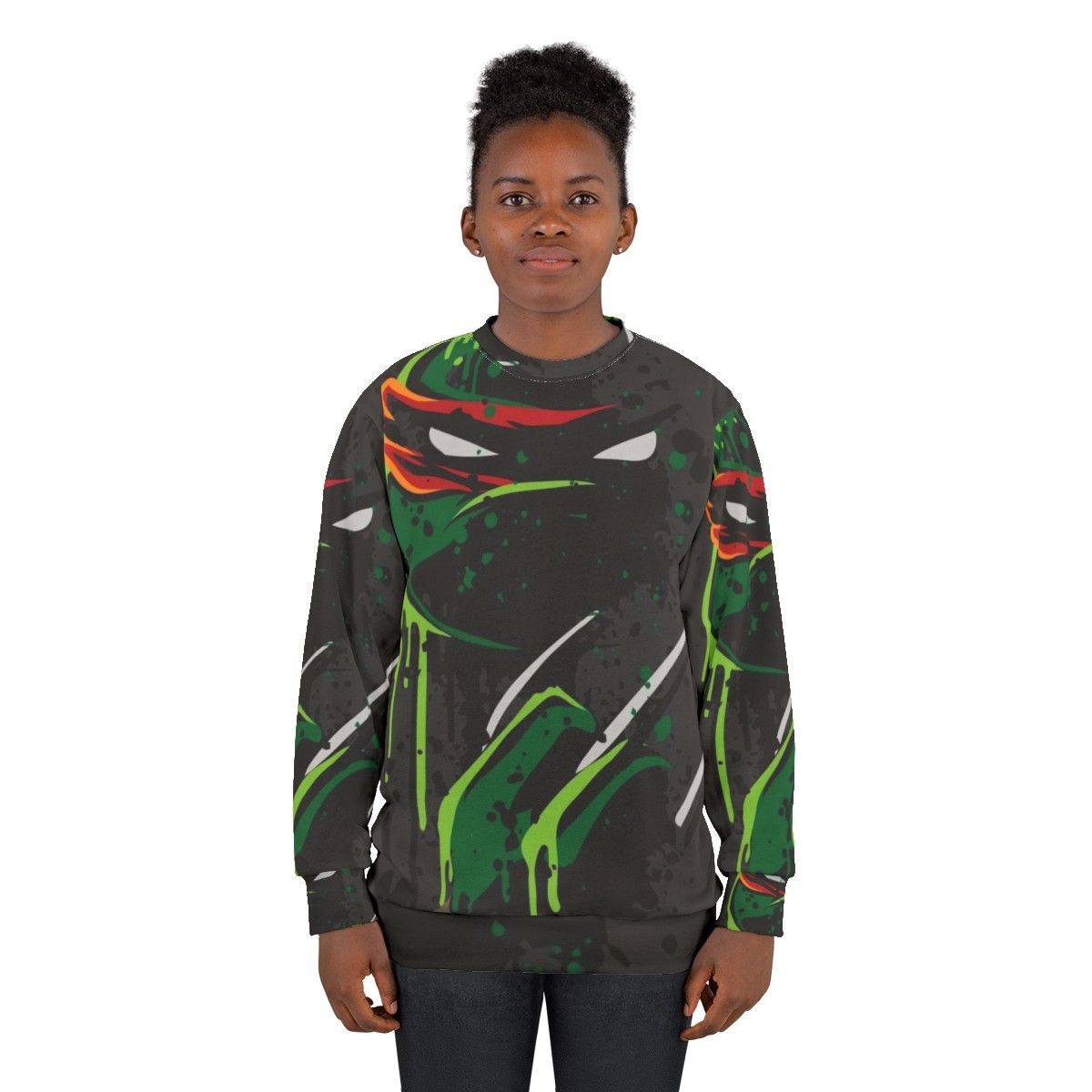 Raphael TMNT Ninja Turtle Cowabunga Sweatshirt - women