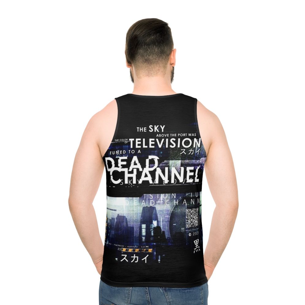 Cyberpunk unisex tank top - men back