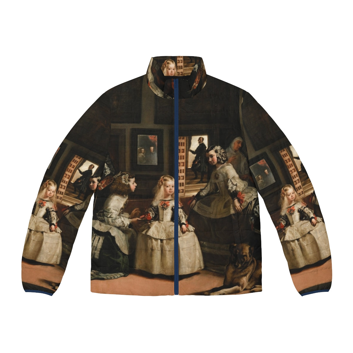 Las Meninas by Diego Velazquez baroque art reproduction puffer jacket