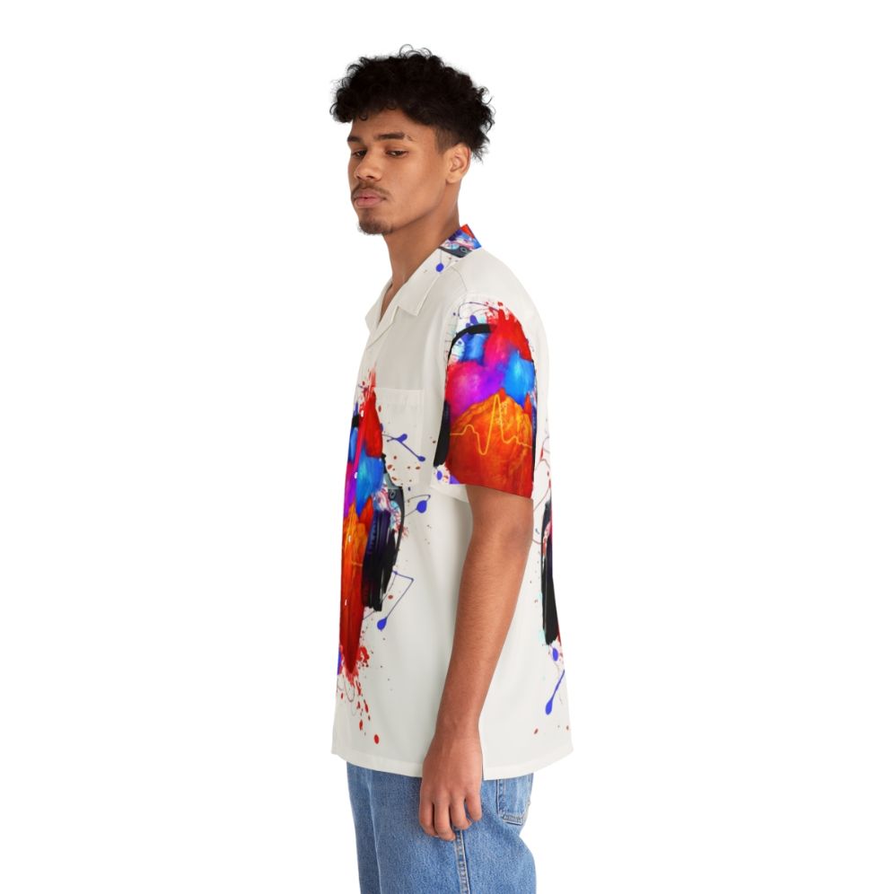 Music Lover's Hawaiian Shirt with Vibrant Designs for the Audio Enthusiast - People Left