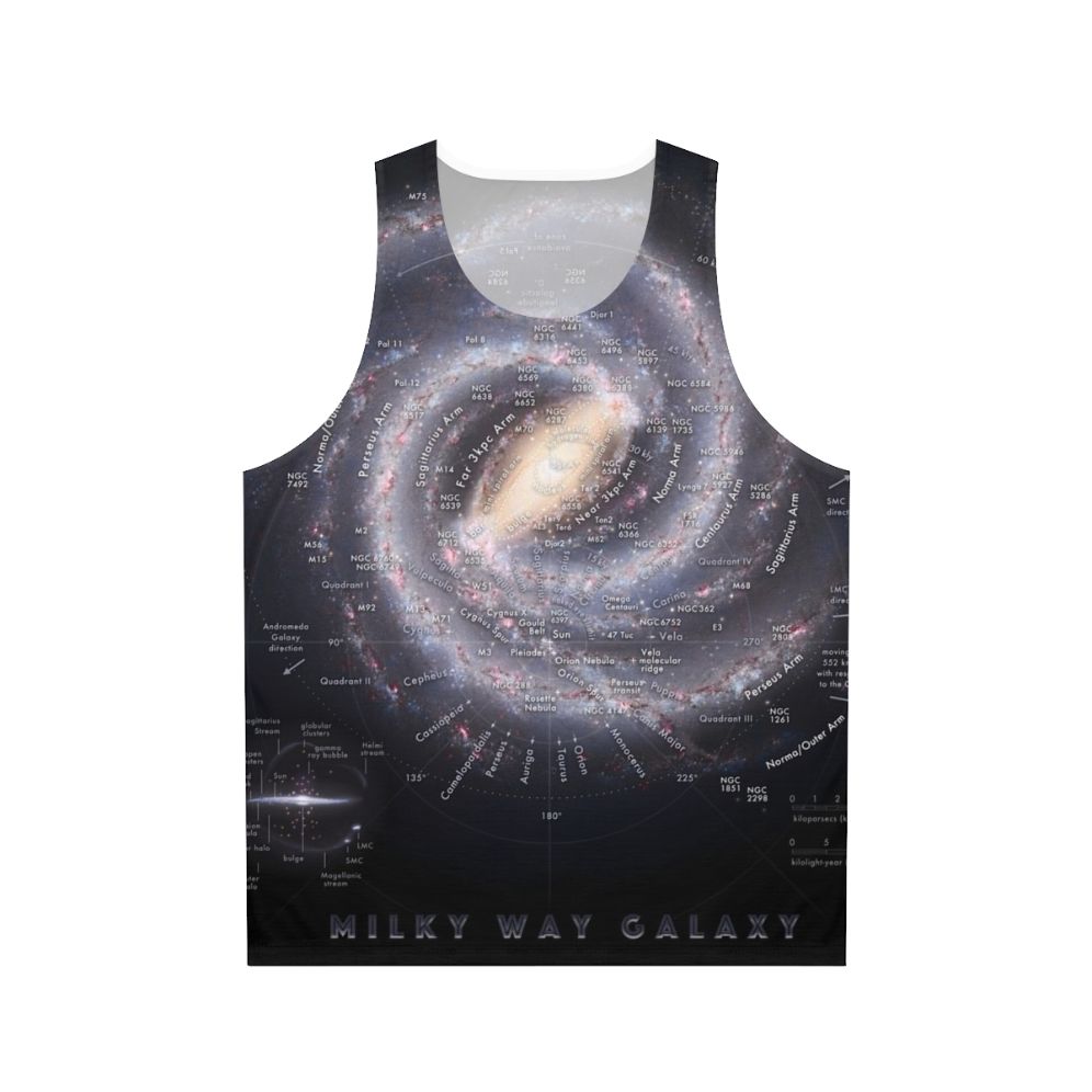 Milky Way Galaxy Map Unisex Tank Top