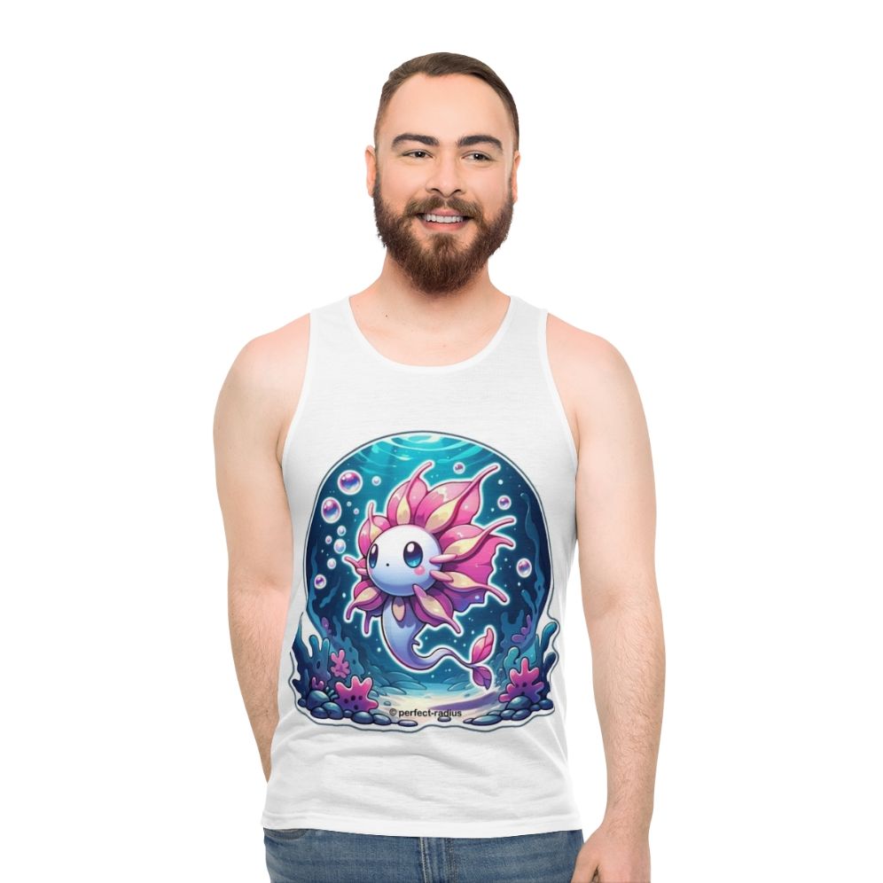 Whimsical fantasy petal fish tank top - men