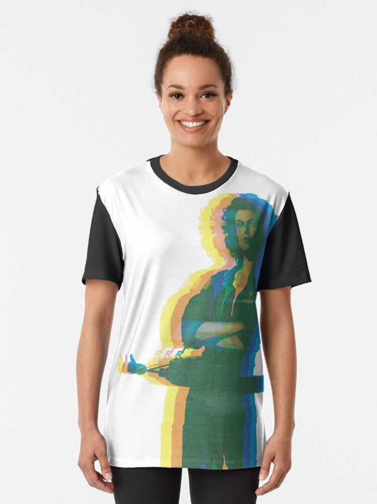 Vintage-style Ellen Ripley graphic t-shirt from the Alien movie franchise - Women