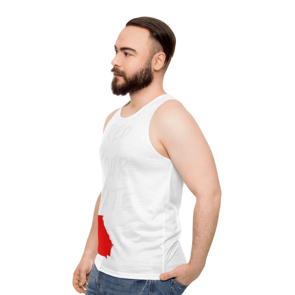 Georgia state pride unisex tank top - men side