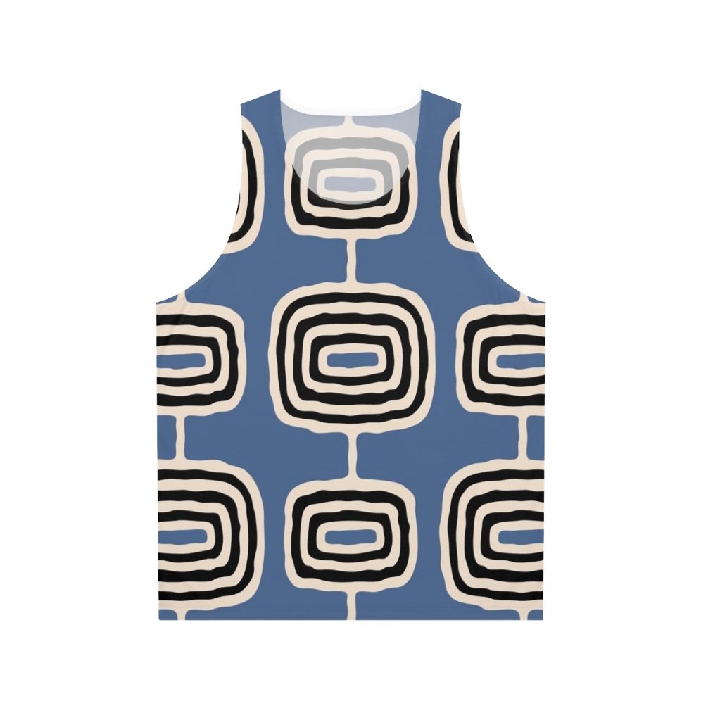 Retro atomic rings mid century modern unisex tank top