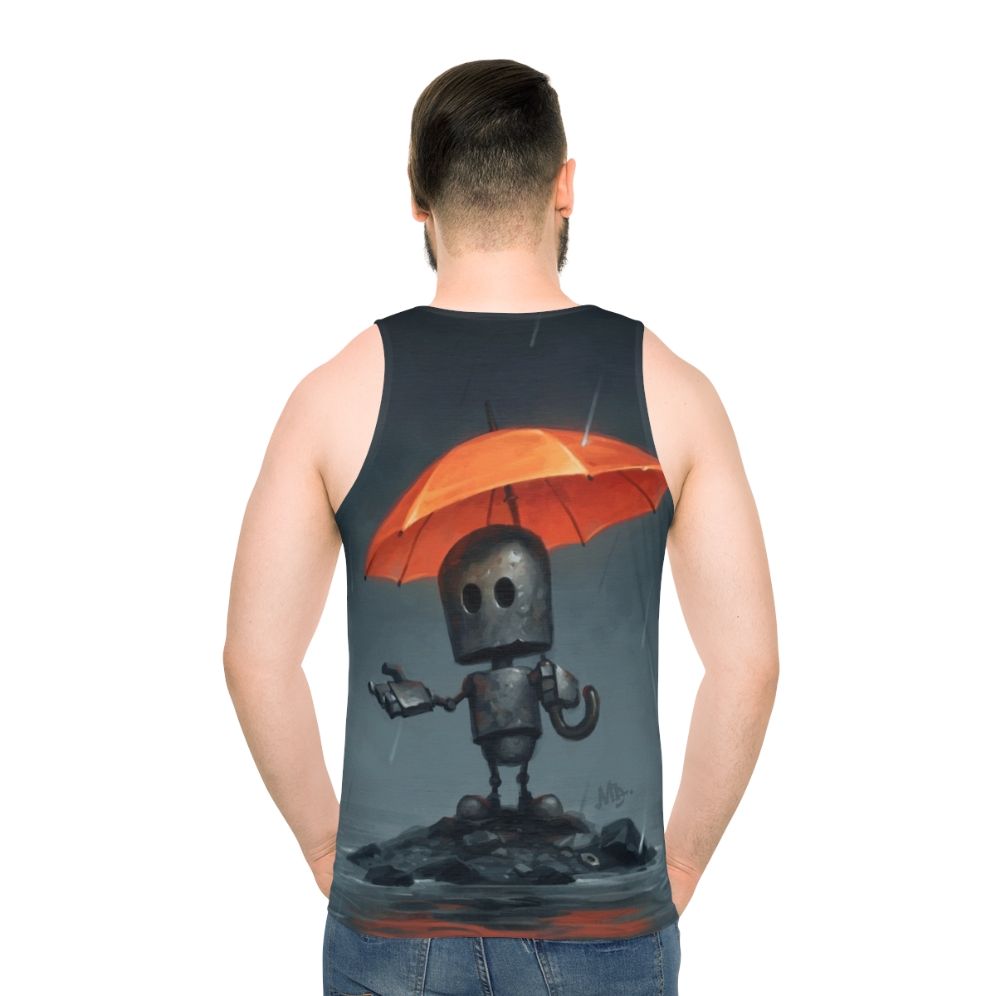 Rainy season unisex tank top - men back