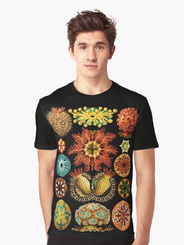 Graphic t-shirt featuring sea squirts (ascidiae) illustration by Ernst Haeckel - Men