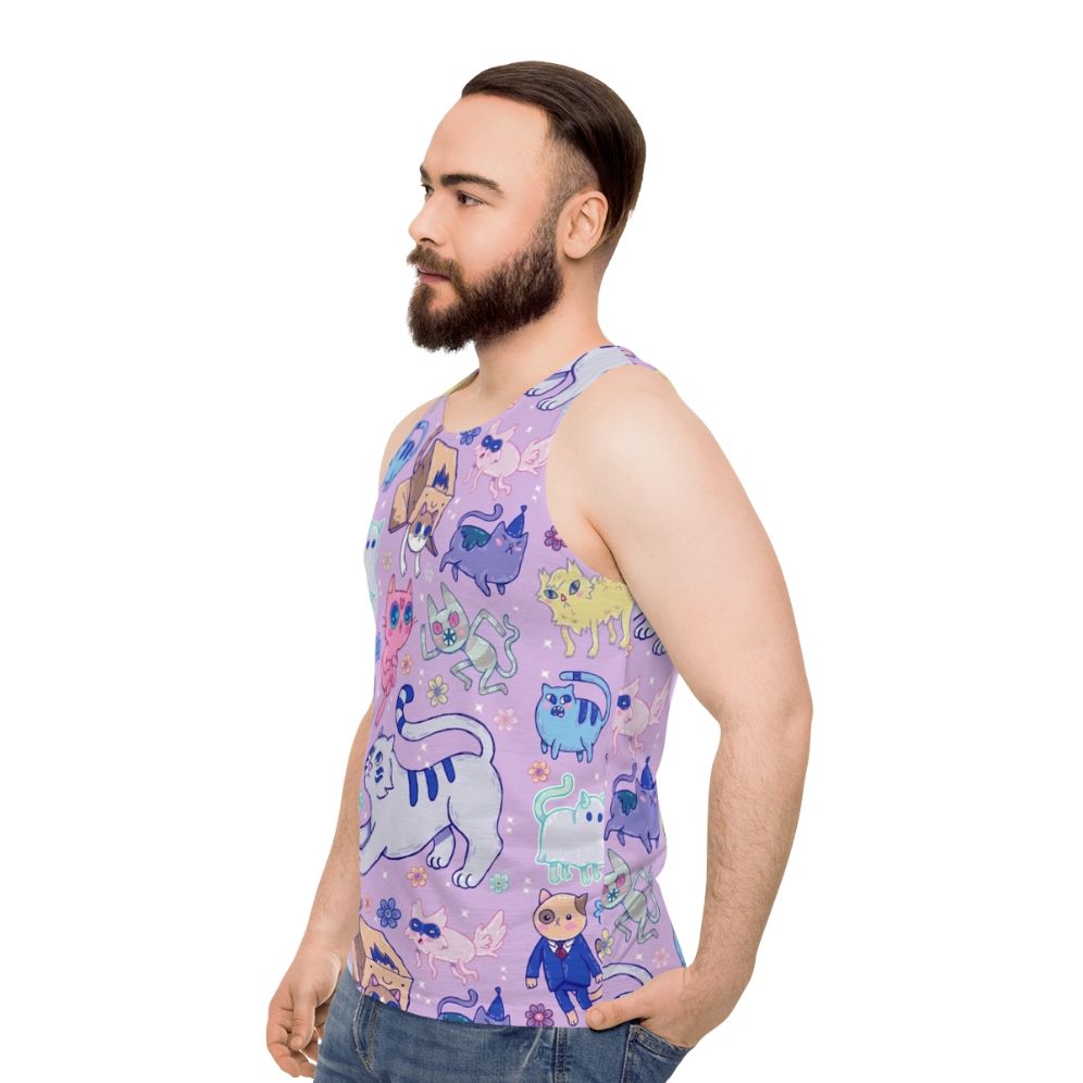 Unisex adventure time cat fanart tank top - men side