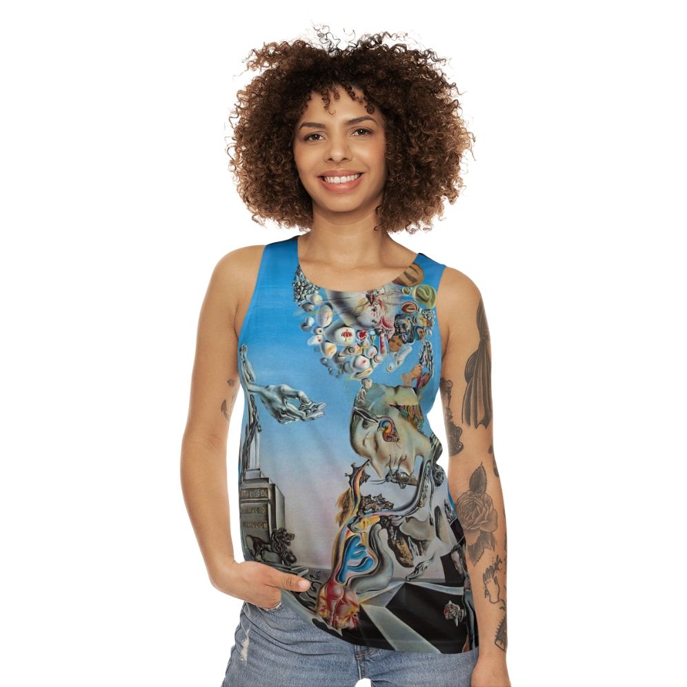 Surreal Salvador Dali-inspired unisex tank top - women