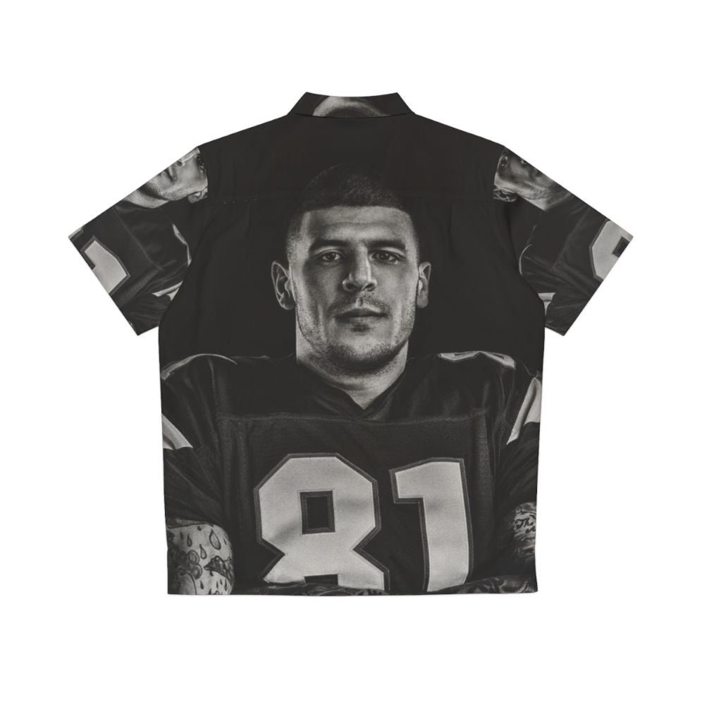 Aaron Hernandez NFL Hawaiian Shirt - Back