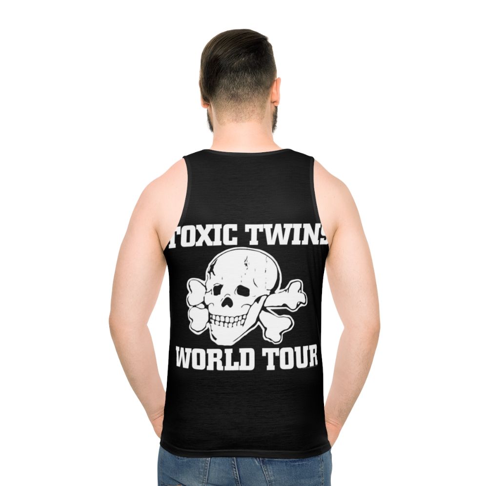 Toxic Twins Music Band Tour Skull Design Unisex Tank Top - men back