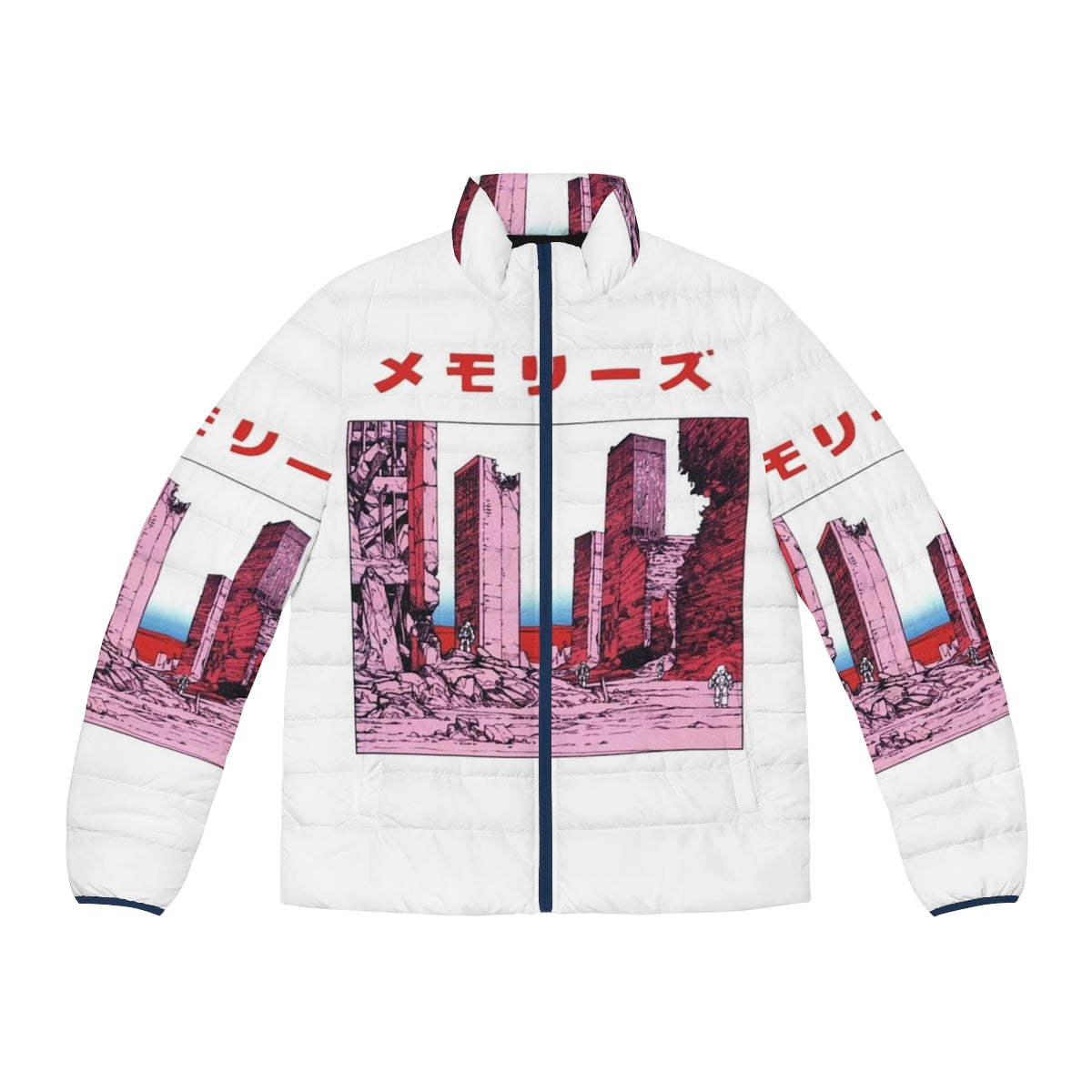 Katsuhiro Otomo Akira-inspired puffer jacket with vaporwave and cyberpunk design