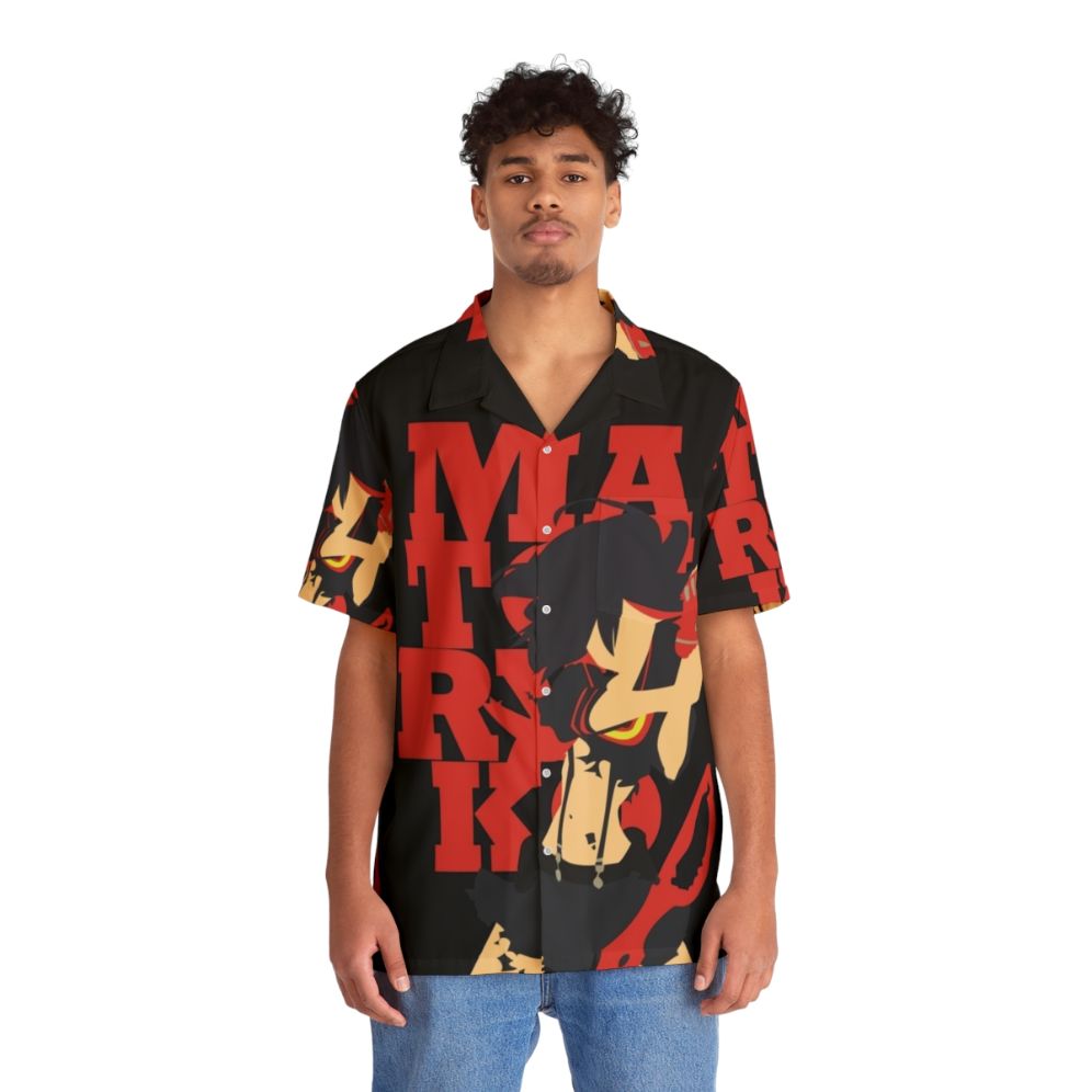 Matoi Ryuko Hawaiian Shirt with Anime-Inspired Minimalist Design - People Front