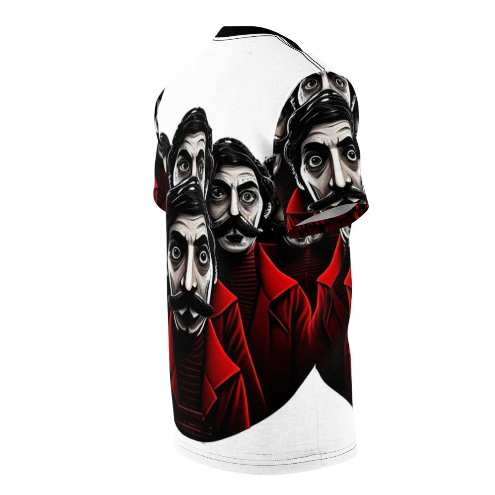 Money Heist Themed T-Shirt with Iconic Imagery and Characters - men right