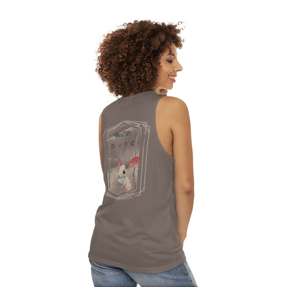 Dune Sand Mouse Unisex Tank Top - women back