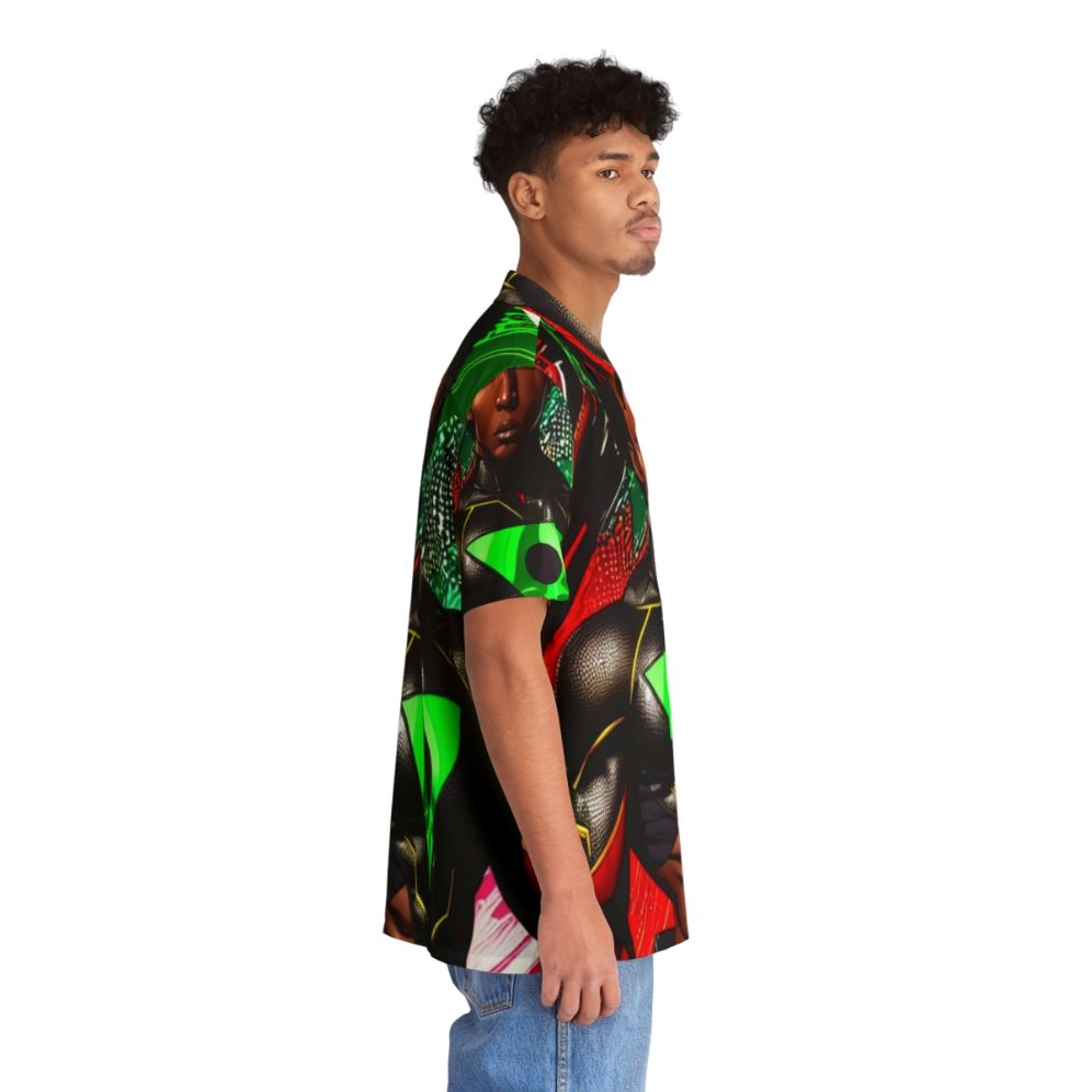 Black Superhero Hawaiian Shirt - People Pight