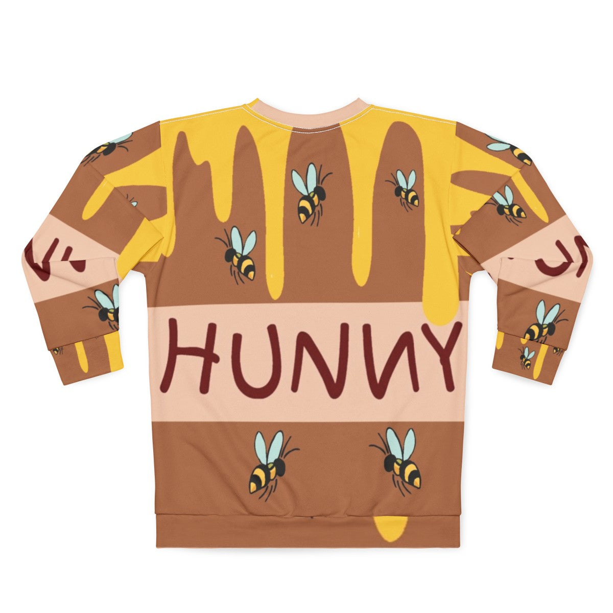 Honey Pot Sweatshirt with Cartoon Bear Design - Back